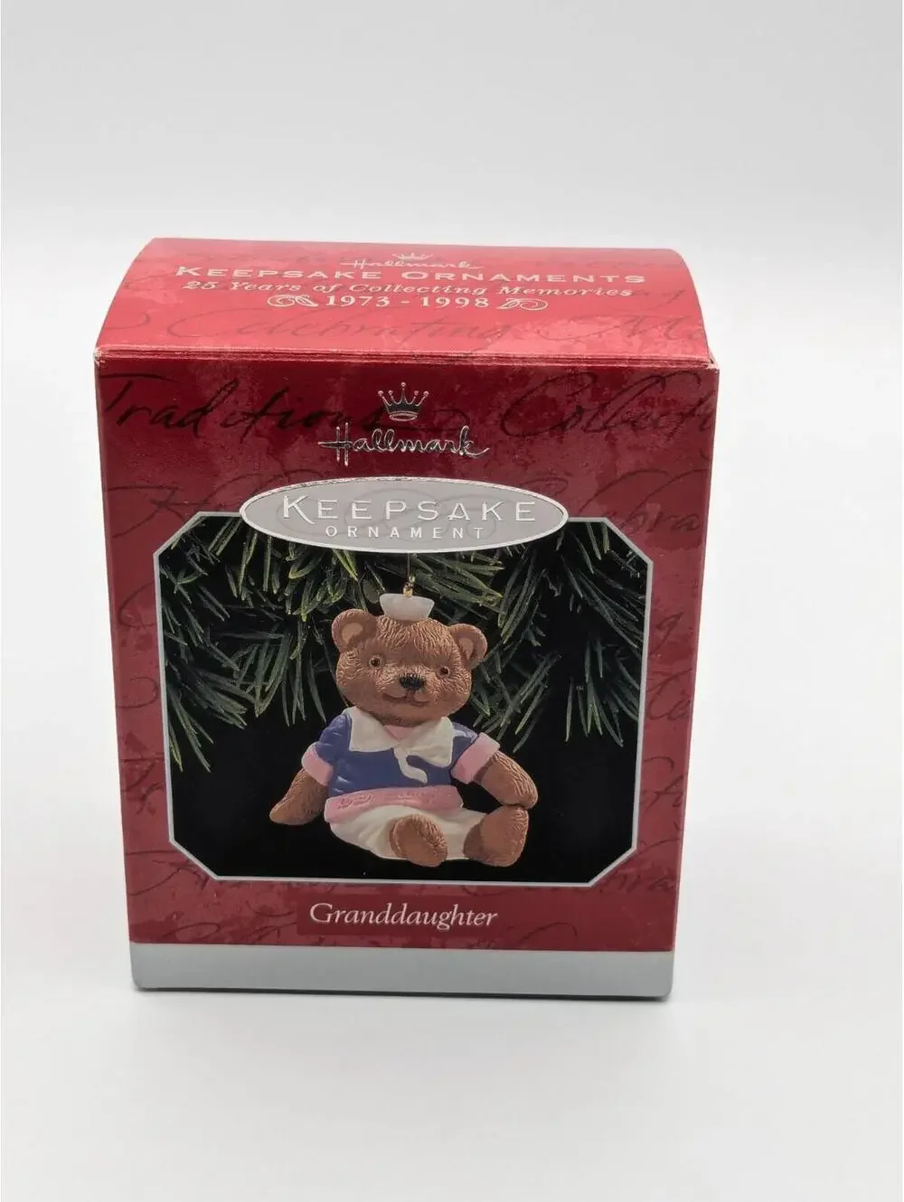 Hallmark Keepsake Granddaughter 1998, Vintage Bear Christmas Ornament
